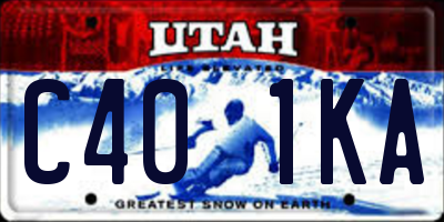 UT license plate C401KA