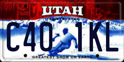 UT license plate C401KL