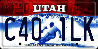 UT license plate C401LK