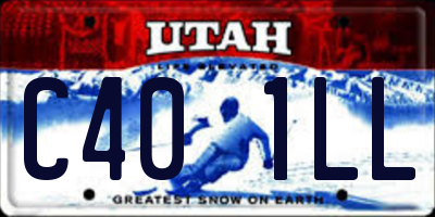 UT license plate C401LL