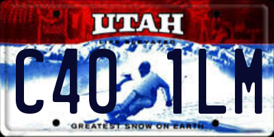 UT license plate C401LM