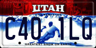 UT license plate C401LQ