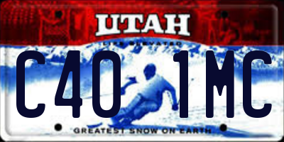 UT license plate C401MC