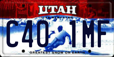 UT license plate C401MF