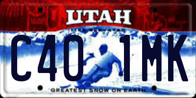 UT license plate C401MK