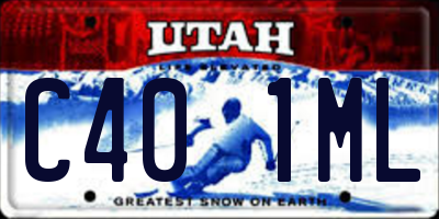 UT license plate C401ML