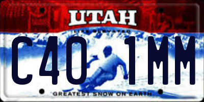 UT license plate C401MM