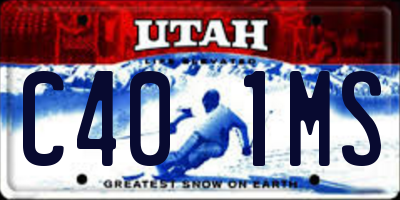 UT license plate C401MS