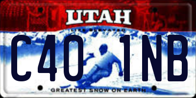 UT license plate C401NB
