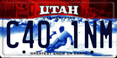 UT license plate C401NM
