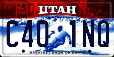 UT license plate C401NQ