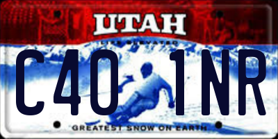 UT license plate C401NR