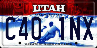 UT license plate C401NX