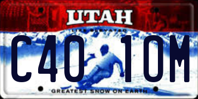UT license plate C401OM
