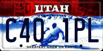 UT license plate C401PL