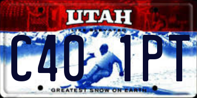 UT license plate C401PT