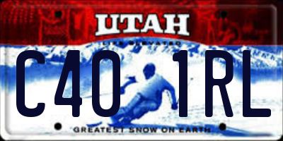UT license plate C401RL