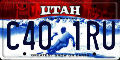 UT license plate C401RU