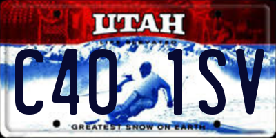 UT license plate C401SV