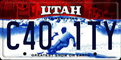 UT license plate C401TY