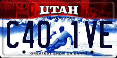 UT license plate C401VE