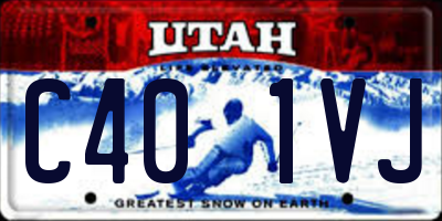 UT license plate C401VJ