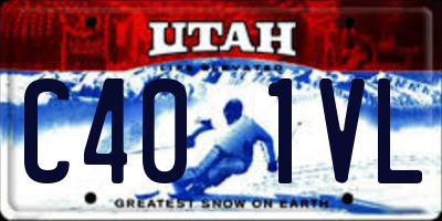 UT license plate C401VL