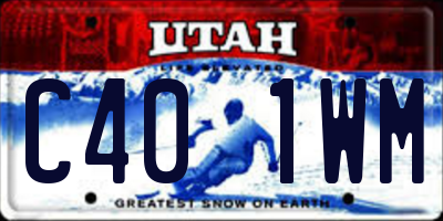 UT license plate C401WM