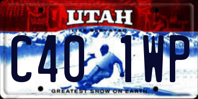 UT license plate C401WP