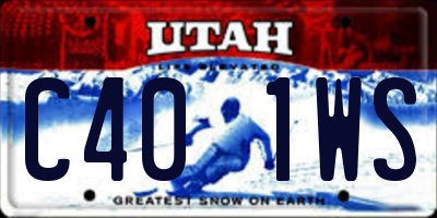 UT license plate C401WS