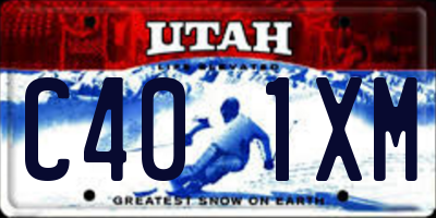 UT license plate C401XM