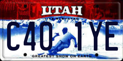 UT license plate C401YE