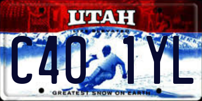 UT license plate C401YL