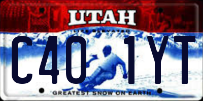 UT license plate C401YT