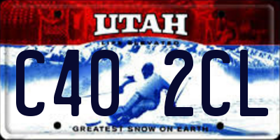 UT license plate C402CL