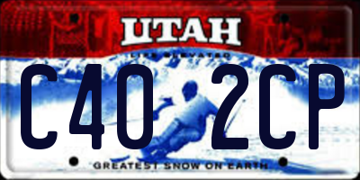 UT license plate C402CP