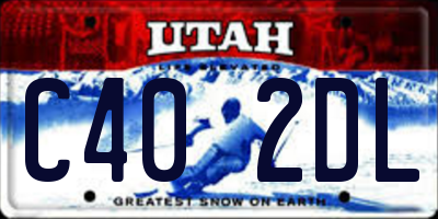 UT license plate C402DL