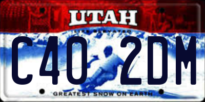 UT license plate C402DM