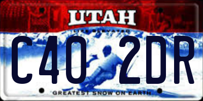 UT license plate C402DR