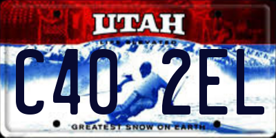 UT license plate C402EL