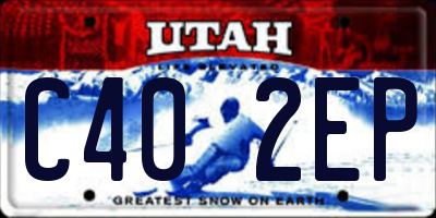 UT license plate C402EP