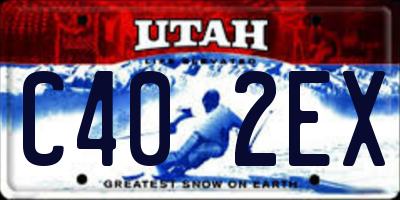 UT license plate C402EX