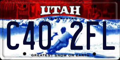 UT license plate C402FL