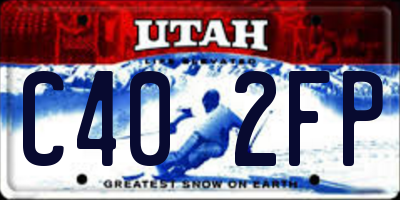 UT license plate C402FP