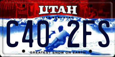 UT license plate C402FS
