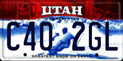 UT license plate C402GL