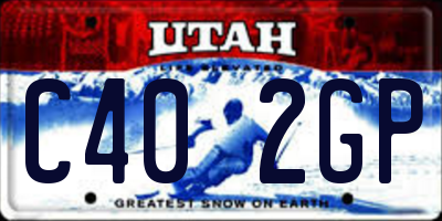 UT license plate C402GP
