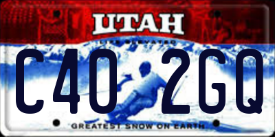 UT license plate C402GQ
