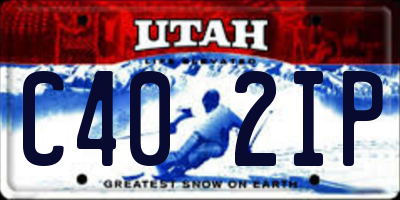 UT license plate C402IP