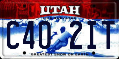 UT license plate C402IT
